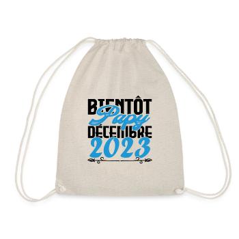 Annonce grossesse bientôt Papy Décembre 2023 - Sac de sport léger - nature - Devant