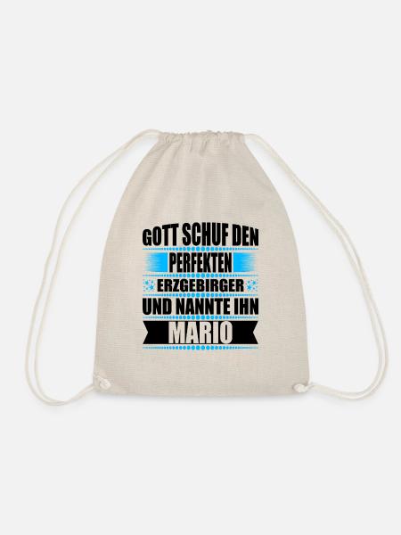 Erzgebirge Mann Namen Sachsen Mario - Turnbeutel - Natur