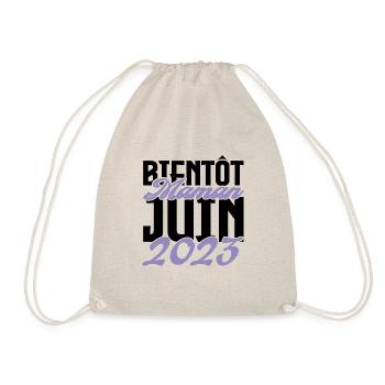 Annonce grossesse. bientôt Maman Juin 2023.maman - Sac de sport léger - nature - Devant