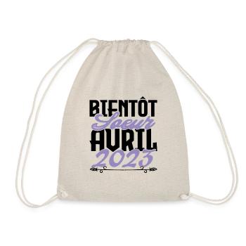 Annonce grossesse. bientôt Sœur Avril 2023.soeur - Sac de sport léger - nature - Devant
