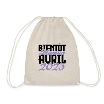 Annonce grossesse. bientôt Maman Avril 2023.maman - Sac de sport léger - nature - Devant