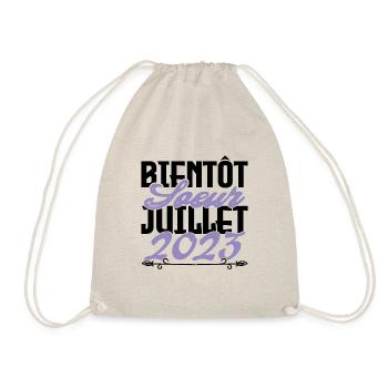 Annonce grossesse. bientôt Sœur Juillet 2023.soeur - Sac de sport léger - nature - Devant