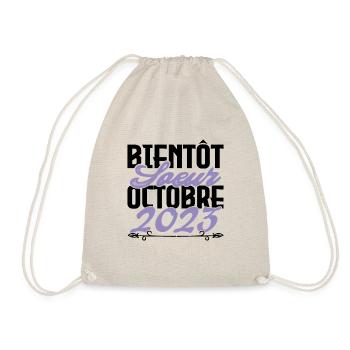 Annonce grossesse. bientôt Sœur Octobre 2023.soeur - Sac de sport léger - nature - Devant