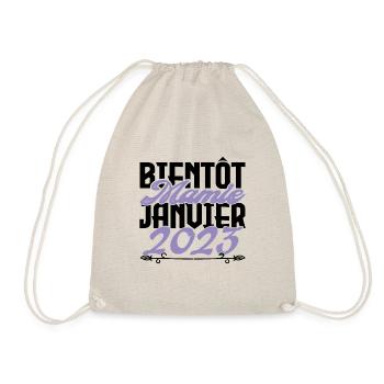 Annonce grossesse. bientôt Mamie Janvier 2023. - Sac de sport léger - nature - Devant