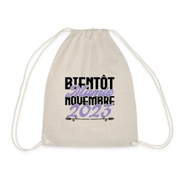 Annonce grossesse. bientôt Mamie Novembre 2023. - Sac de sport léger - nature - Devant