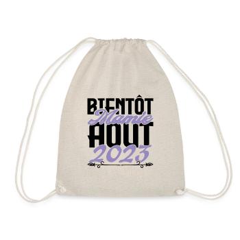 Annonce grossesse. bientôt Mamie Aout 2023. août. - Sac de sport léger - nature - Devant