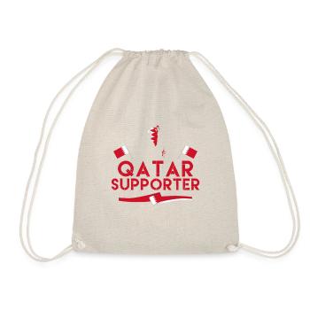 fan of Qatar supporter. Supporter of qatar. - Drawstring Bag - nature - Front