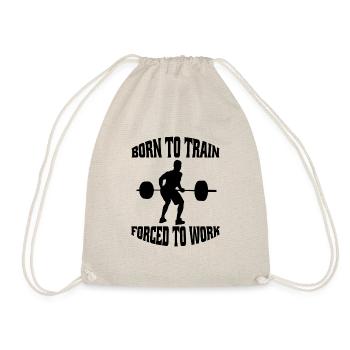 Fitness Athletes Muscle Bodybuilders Strength Training - Drawstring Bag - nature - Front