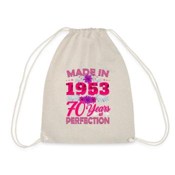 Made in 1953 70 Years of Perfection - 70th Birthda - Drawstring Bag - nature - Front