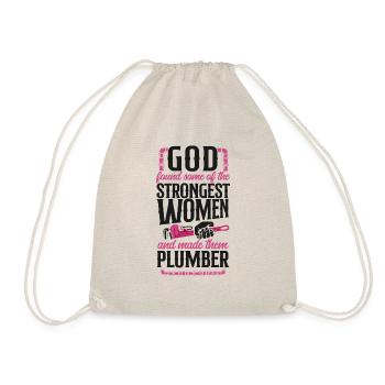 Plombier de plomberie Femme Dieu trouvé - Sac de sport léger - nature - Devant