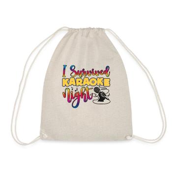 Karaoké Chanteur 80s Rétro I - Sac de sport léger - nature - Devant