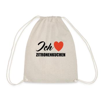 Ich liebe Zitronenkuchen - Turnbeutel - Natur - Vorne