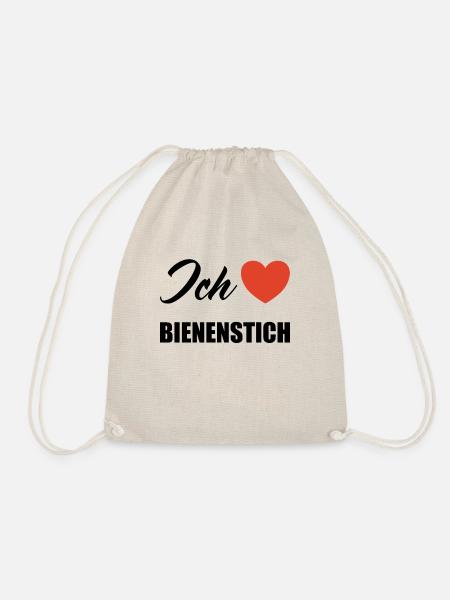 Ich liebe Bienenstich - Turnbeutel - Natur