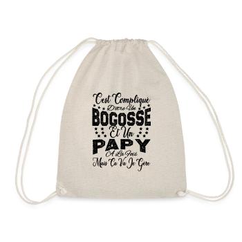 c'est compliqué d'être un Bogosse et un Papy. - Sac de sport léger - nature - Devant