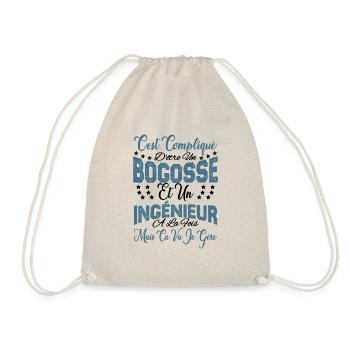 c'est compliqué d'être un Bogosse et un Ingénieur - Sac de sport léger - nature - Devant