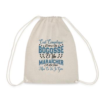 c'est compliqué d'être un Bogosse et un Maraicher. - Sac de sport léger - nature - Devant