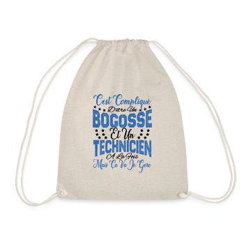 c'est compliqué d'être un Bogosse et un Technicien - Sac de sport léger - nature - Devant
