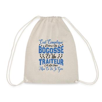 c'est compliqué d'être un Bogosse et un Traiteur. - Sac de sport léger - nature - Devant