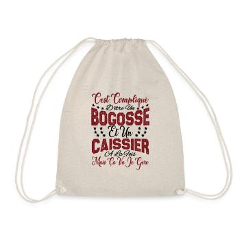 c'est compliqué d'être un Bogosse et un Caissier. - Sac de sport léger - nature - Devant