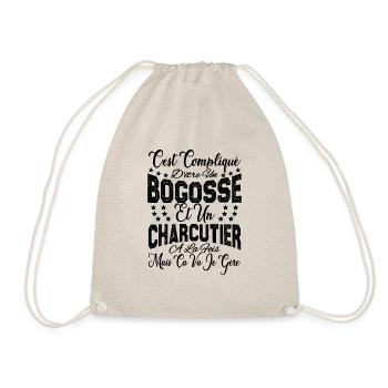 c'est compliqué d'être un Bogosse et un Charcutier - Sac de sport léger - nature - Devant