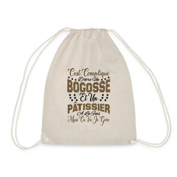 c'est compliqué d'être un Bogosse et un Pâtissier. - Sac de sport léger - nature - Devant