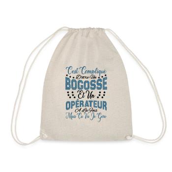c'est compliqué d'être un Bogosse et un Opérateur. - Sac de sport léger - nature - Devant