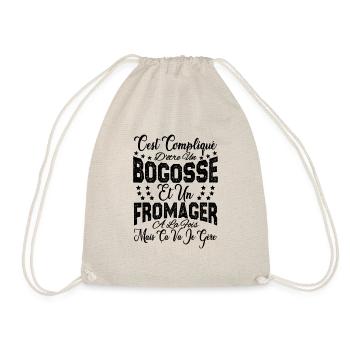 c'est compliqué d'être un Bogosse et un Fromager. - Sac de sport léger - nature - Devant