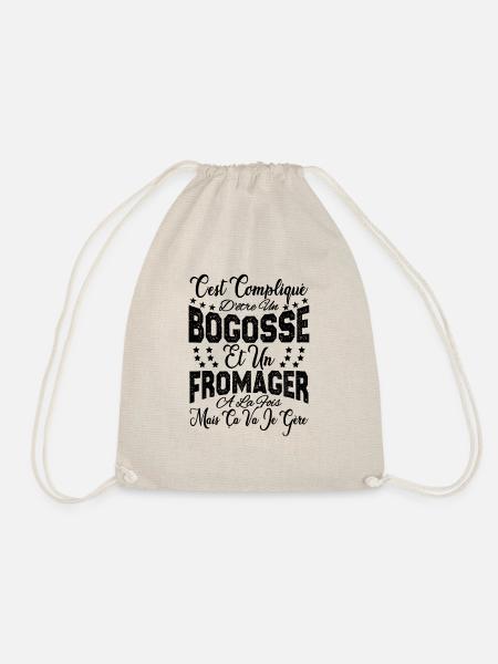 c'est compliqué d'être un Bogosse et un Fromager. - Sac de sport léger - nature