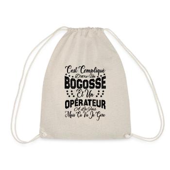 c'est compliqué d'être un Bogosse et un Opérateur. - Sac de sport léger - nature - Devant