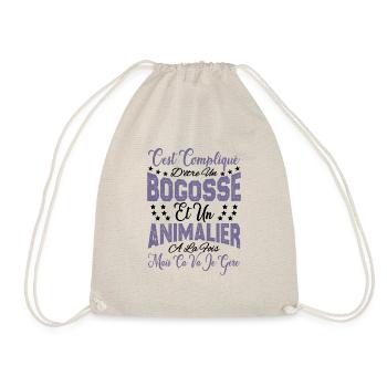 c'est compliqué d'être un Bogosse et un Animalier. - Sac de sport léger - nature - Devant
