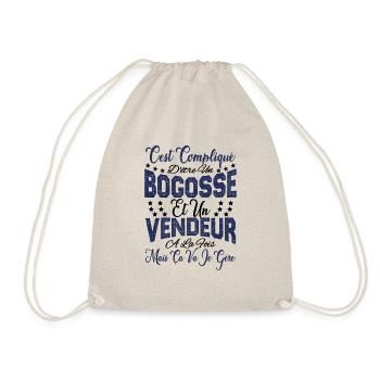 c'est compliqué d'être un Bogosse et un Vendeur. - Sac de sport léger - nature - Devant