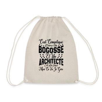 c'est compliqué d'être un Bogosse et un Architecte - Sac de sport léger - nature - Devant