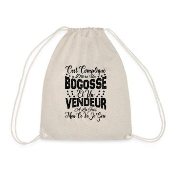 c'est compliqué d'être un Bogosse et un Vendeur. - Sac de sport léger - nature - Devant