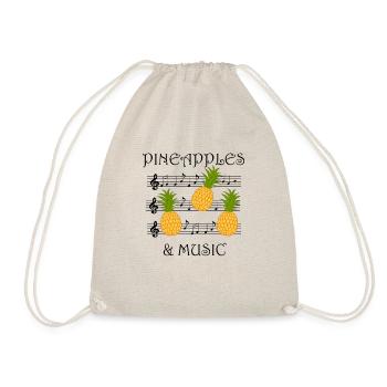 Ananas et musicien de musique Pineapple Fruits - Sac de sport léger - nature - Devant