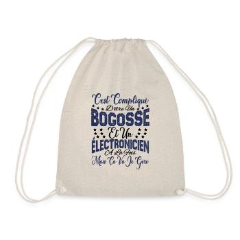 compliqué d'être un Bogosse et un électronicien. - Sac de sport léger - nature - Devant