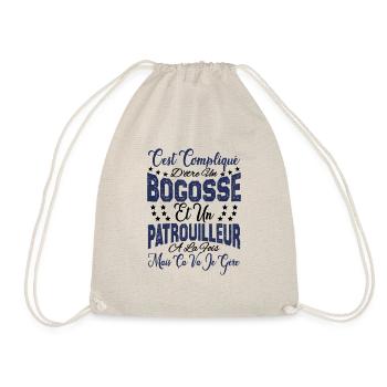 c'est compliqué être un Bogosse et un Patrouilleur - Sac de sport léger - nature - Devant