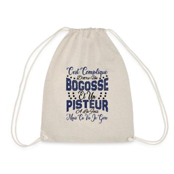c'est compliqué d'être un Bogosse et un Pisteur. - Sac de sport léger - nature - Devant