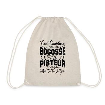 c'est compliqué d'être un Bogosse et un Pisteur. - Sac de sport léger - nature - Devant