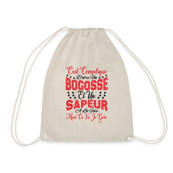 c'est compliqué d'être un Bogosse et un Sapeur. - Sac de sport léger - nature - Devant