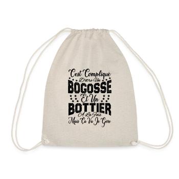 c'est compliqué d'être un Bogosse et un Bottier. - Sac de sport léger - nature - Devant