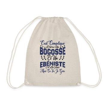 c'est compliqué d'être un Bogosse et un Ebéniste. - Sac de sport léger - nature - Devant