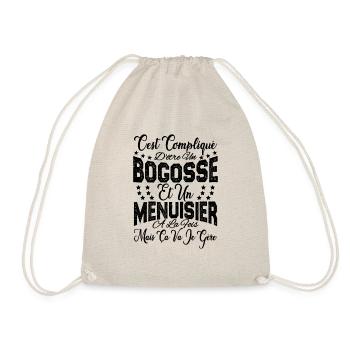 c'est compliqué d'être un Bogosse et un Menuisier. - Sac de sport léger - nature - Devant