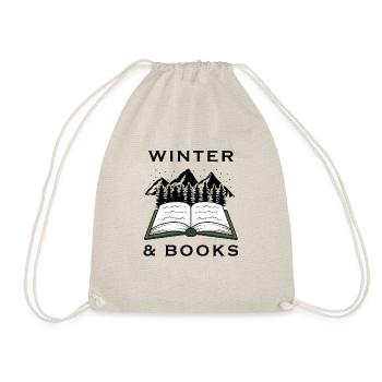Cozy Winter Days Books Reading Literature Bookworm - Drawstring Bag - nature - Front