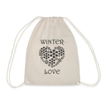 Winter Love Snowflakes Nature Landscape Randonnée - Sac de sport léger - nature - Devant