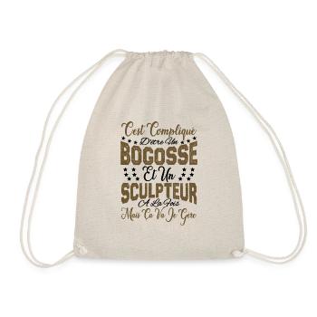 c'est compliqué d'être un Bogosse et un Sculpteur. - Sac de sport léger - nature - Devant