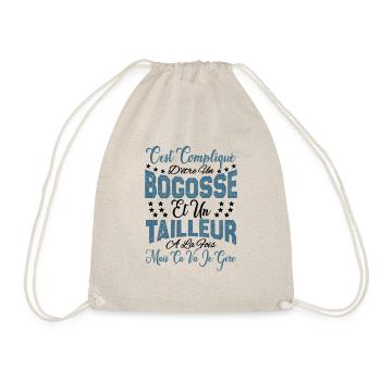 c'est compliqué d'être un Bogosse et un Tailleur. - Sac de sport léger - nature - Devant