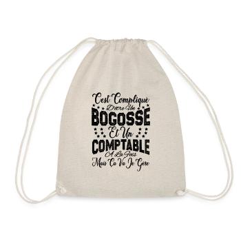 c'est compliqué d'être un Bogosse et un Comptable. - Sac de sport léger - nature - Devant