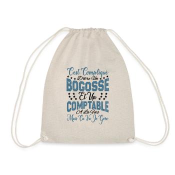 c'est compliqué d'être un Bogosse et un Comptable. - Sac de sport léger - nature - Devant