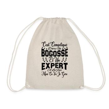 c'est compliqué d'être un Bogosse et un Expert. - Sac de sport léger - nature - Devant