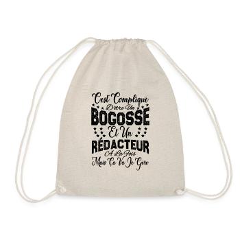 c'est compliqué d'être un Bogosse et un Rédacteur. - Sac de sport léger - nature - Devant
